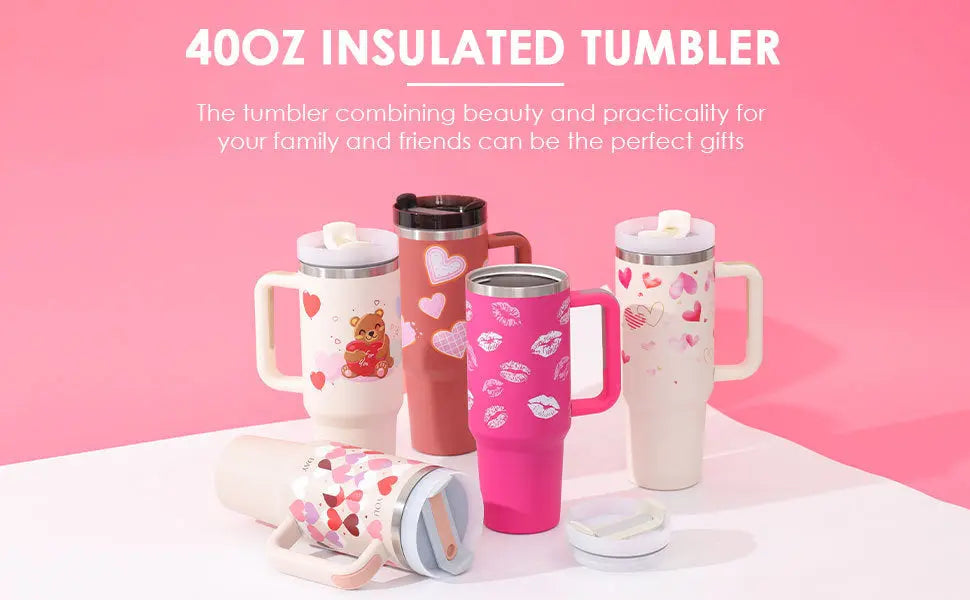 40 Oz Tumbler With Handle and Straw Insulated, Stainless Steel Spill Proof Vacuum Coffee Cup Tumbler With Lid Utilityhubb