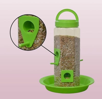 Bird Food and Water Feeder Hanging for Balcony
