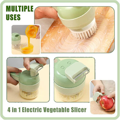 4 in 1 portable electric vegetable cutter set -utilityhubb 