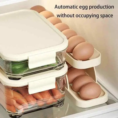 Automatically Rolling Egg Holder Container Display Rack - Utilityhubb