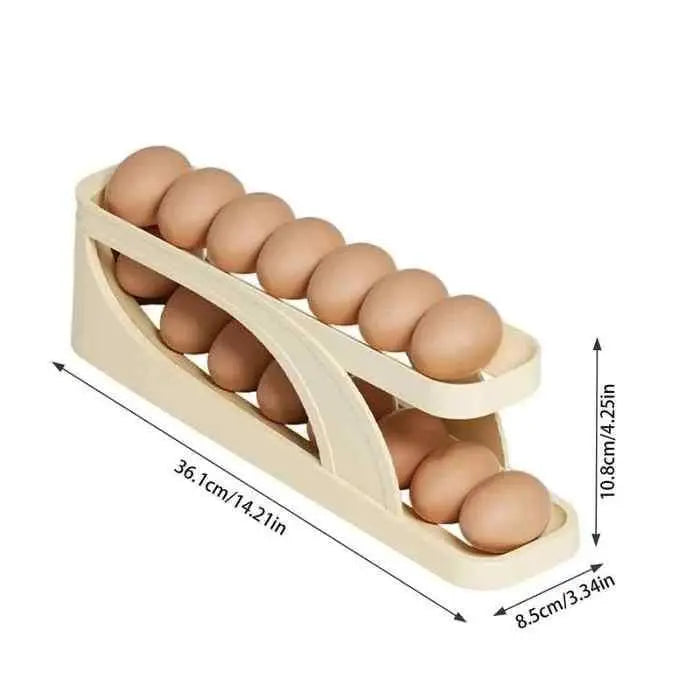 Automatically Rolling Egg Holder Container Display Rack - Utilityhubb