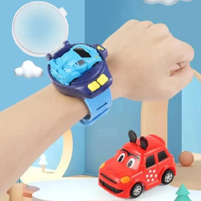 Speed Up Car Cartoon Mini Watch Car Toy, Usb Rechargeable Remote Control Toy - Utilityhubb