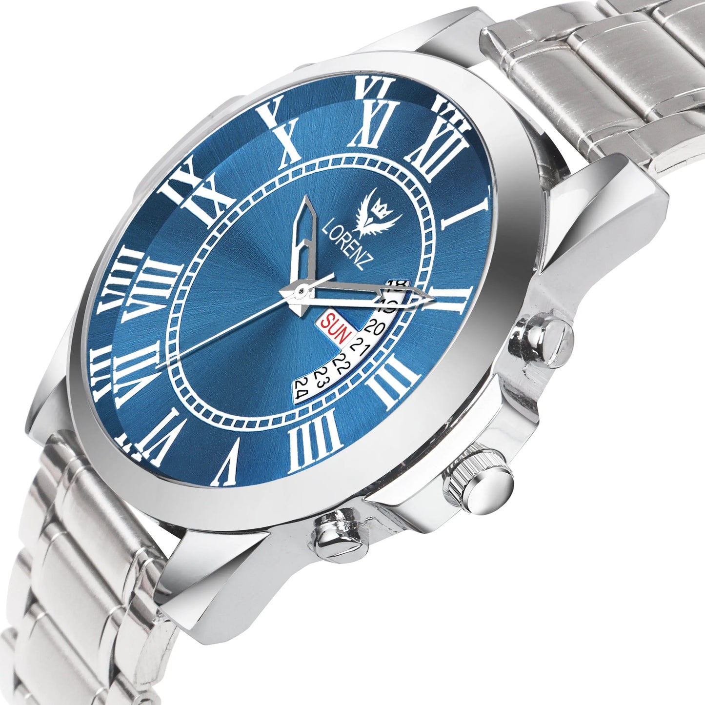 Lorenz Day & Date Edition Blue Dial Analog Watch for Men - Utilityhubb