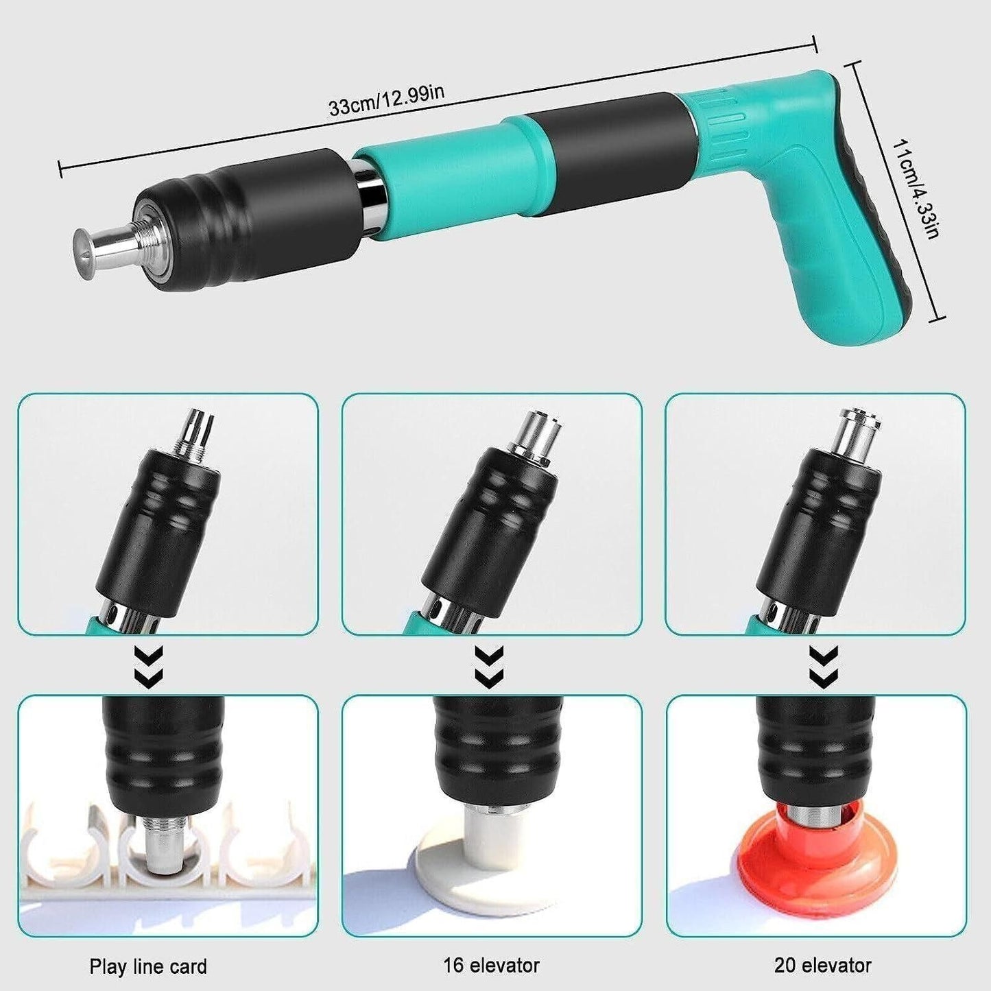 4 Speed Adjustable Manual steel Concrete Nail Gun tool -utilityhubb 