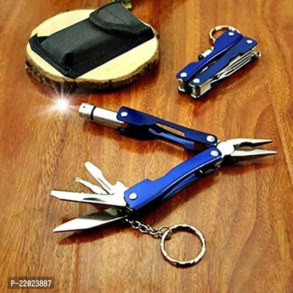 9 in 1 MultiFunctional Hand Piler Tool Traveling Tool Keychain, Micro Pliers Multi function Multi Utility Plier with Built in LED Flash Light Utilityhubb