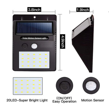 Security Light- 20 LED Bright Outdoor Security Lights with Motion Sensor Utilityhubb