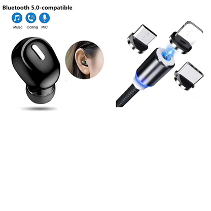 X9 Mini 5.0 Bluetooth Earphone with 3 in 1 Magnet Cable